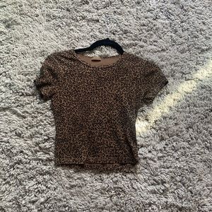 Brandy mellville cheetah print shirt
